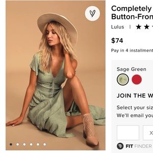 Lulu’s maxi dress swiss dot sage green